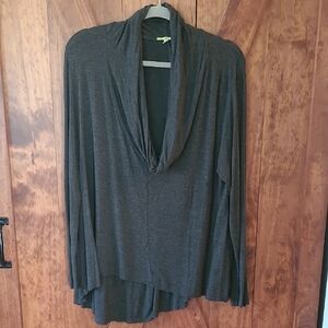 Gianni Bini Charcoal Cowl Neck Top